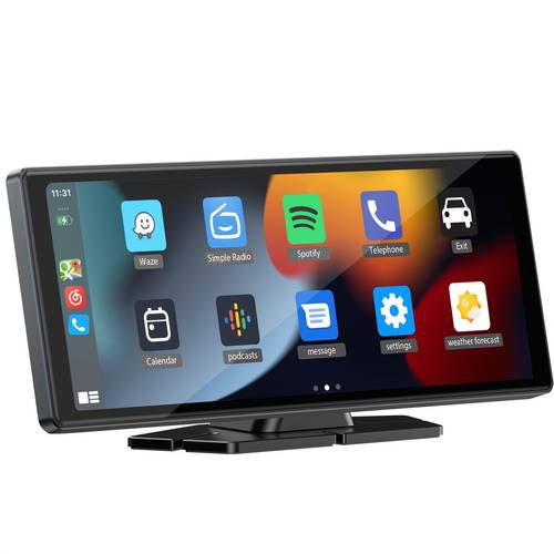 item picture 9 26 inch screen for car compatible with carplay auto portable car stereo with gps navigation wireless drive play screen for all vehicles without battery