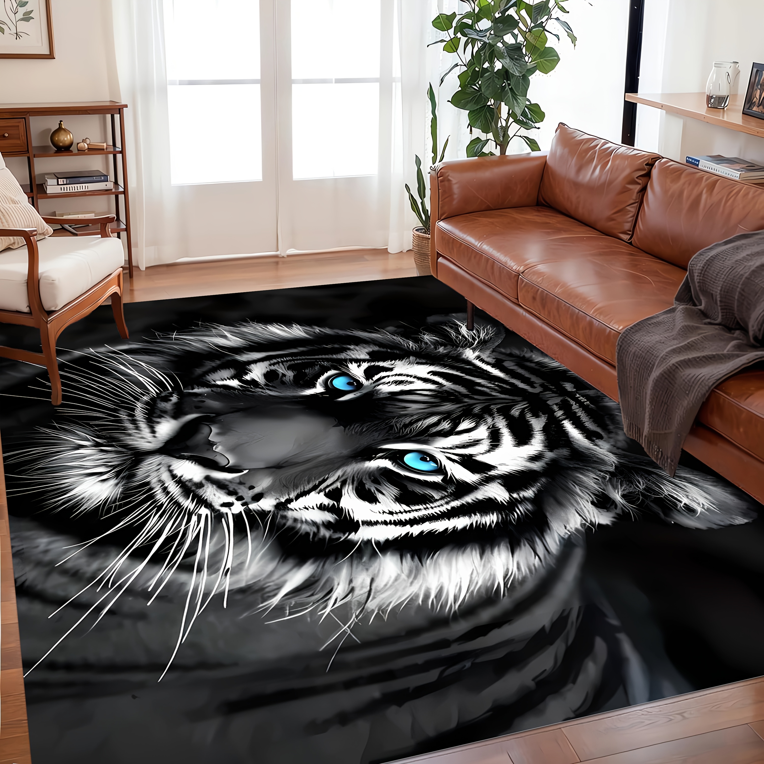 TEMU 1 tapis décoratif printemps/été avec motif - Idéal pour salons, chambres, entrées, bureaux et tapis de sol, décoration de pièce