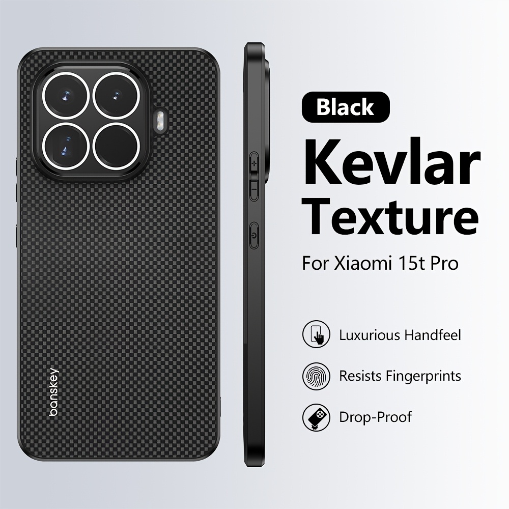 TEMU Phone Case - Carbon Fiber Textured Skin Phone Case Suitable For Xiaomi 15t/for Xiaomi 15t Pro/14t/14t Pro, Full Lens Protection Phone Cover,