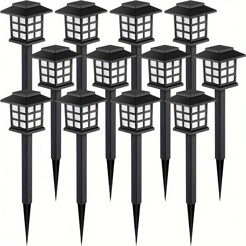 

12pcs Solar Path Lights, Solar Powered Integrated Led Pathway Light, Outdoor Solar Lights For Gardens, Paths And Yards