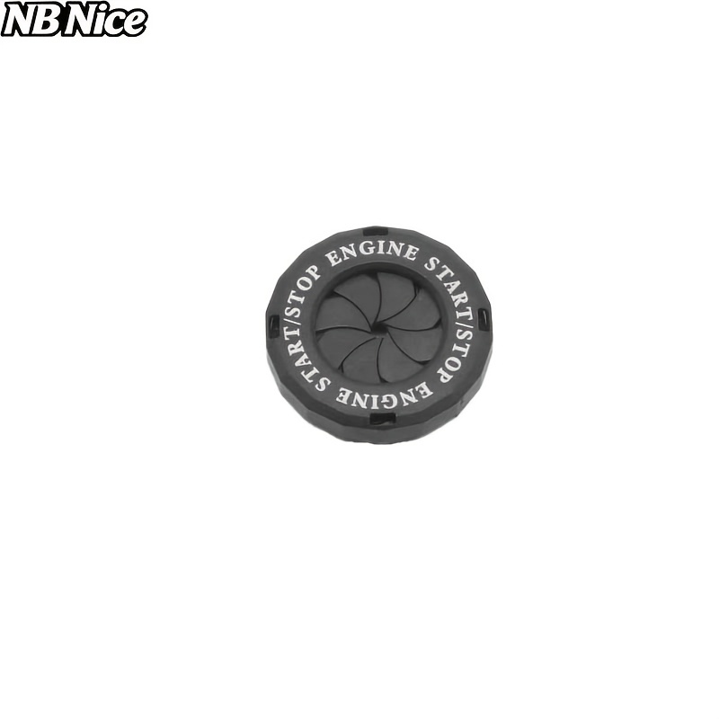 TEMU Cache de clé de démarreur décoratif pour moto, autocollant intérieur de voiture, couvercle décoratif rotatif de bouton de démarrage à pression
