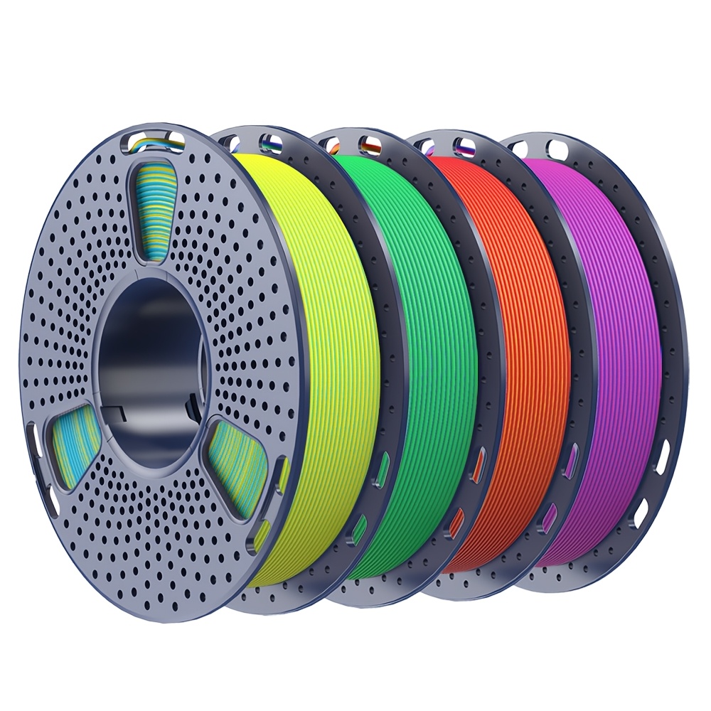 4 Rolls Sunlu Matte Pla Filament 250g 1.75mm | Multicolor Spools, Redblue + Redblue + Yellowcyan + , 3d Printer Filament Bundle