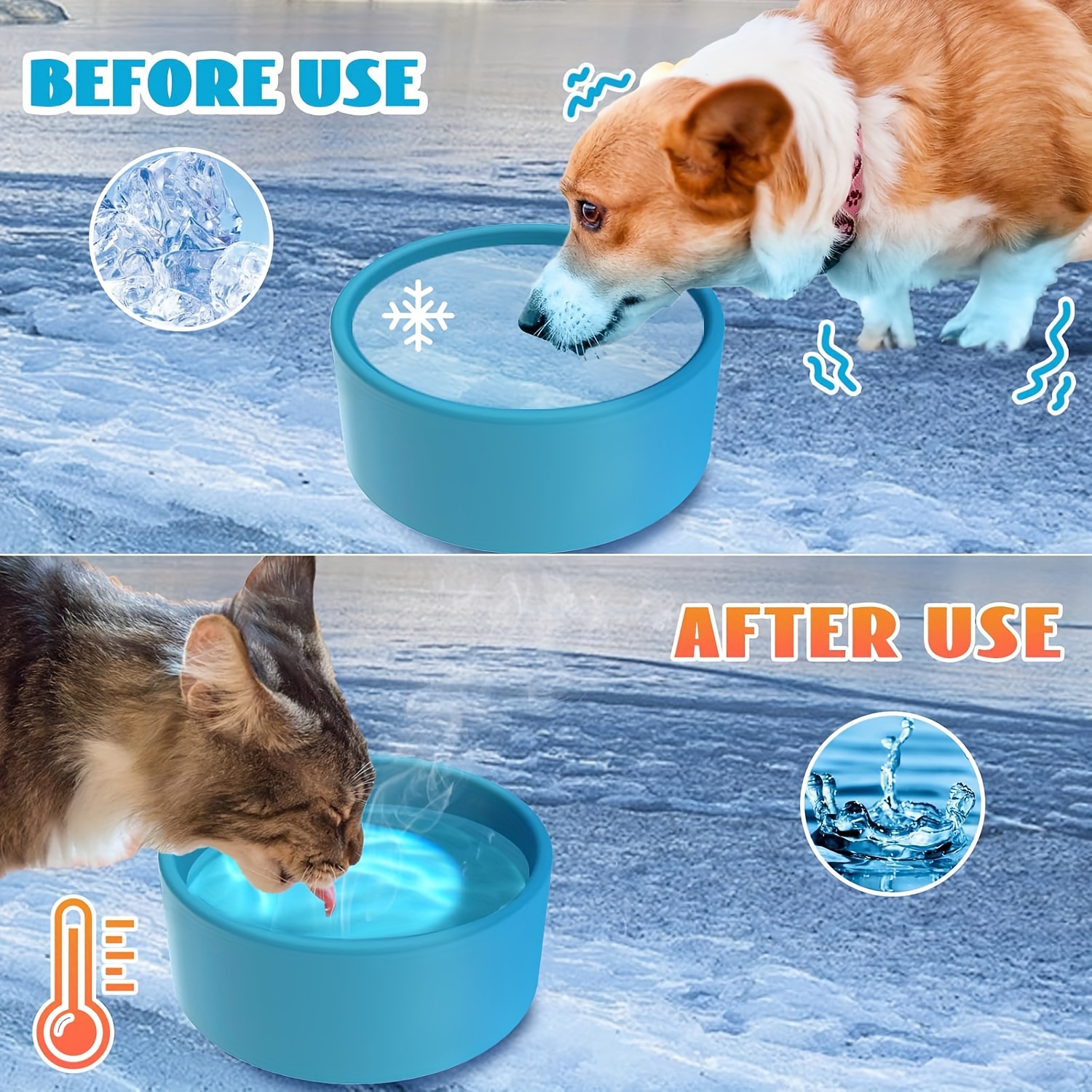 

Water Bowl- Outdoor Dog Bowl 2.5l With Chew Resistant Power Cord, Thermal Provide Water In Winter For , Rabbit, Chicken, Duck (orange)