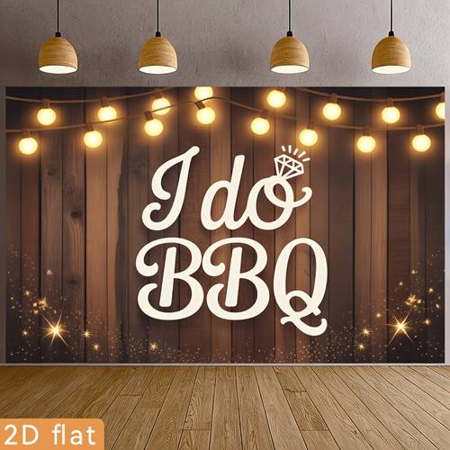 2d flat party backdrop 2d flat banner 1pc brown wood i do bbq diamond ring string light backdrop polyester backdrop for party decor farm garden club no electricity an gift for holding events and parties