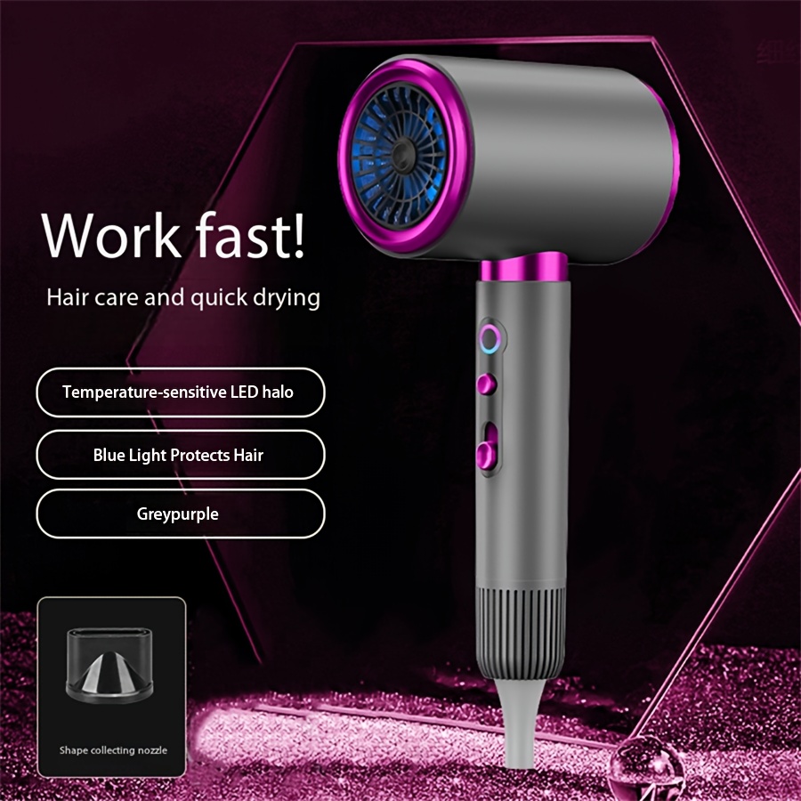 professional ion hair dryer with concentrator thermostatic control three speed switch negative ion hair dryer for curly hair quick drying suitable for straight and curly hair and hair salon use details 8