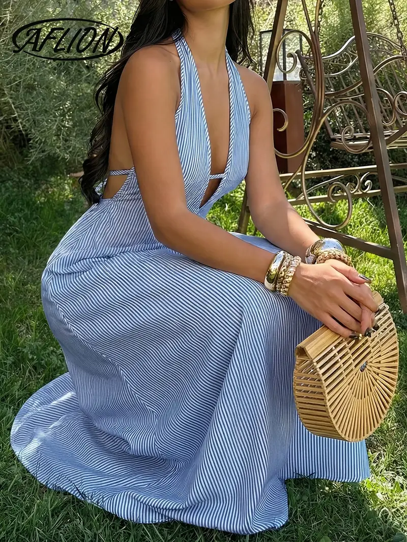 y2k beach dress Y2K Flowy Maxi Dress