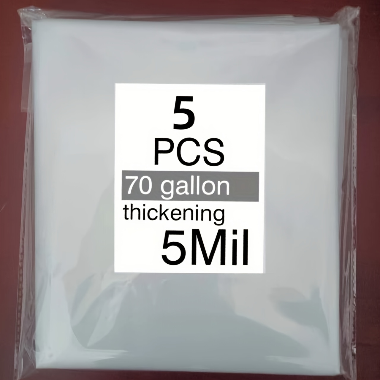 5pcs Dust Collection Bag 70gal Clear Plastic Bag