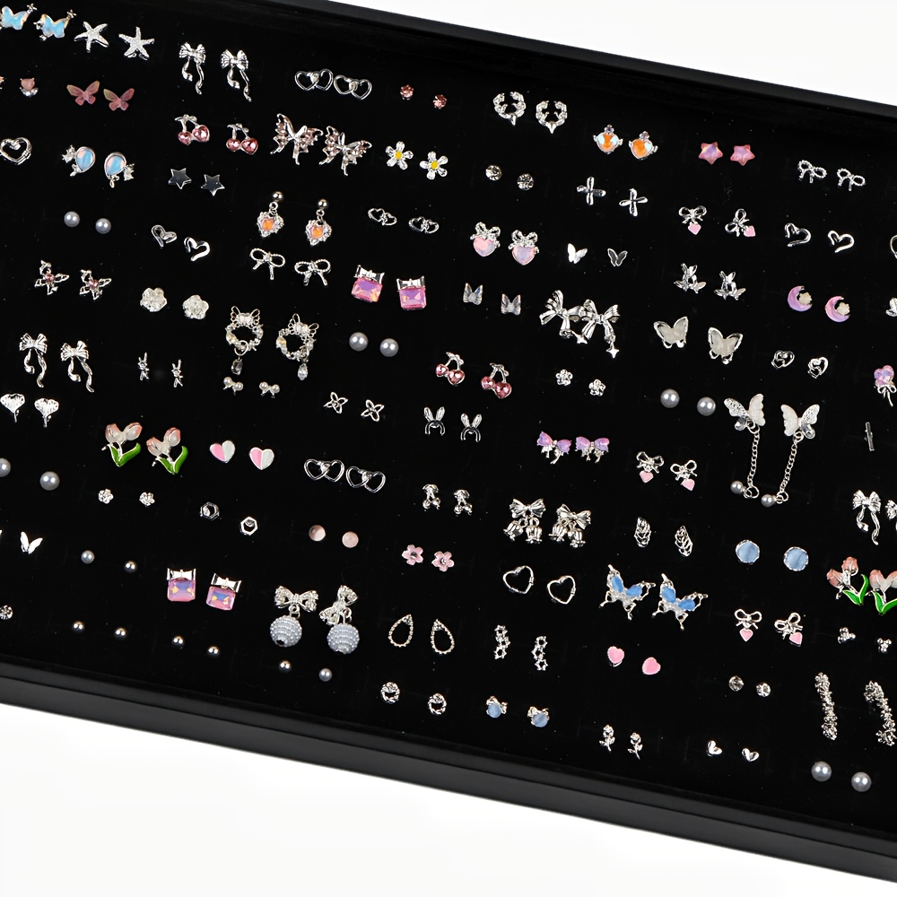 16/22 Pairs Heart-Shaped Butterfly Flower Stud Earrings Pack