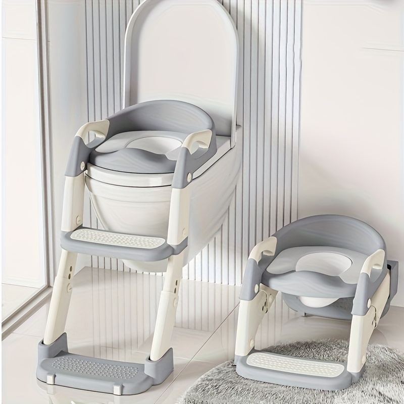 3-in-1 Folding Children' Toilet Non-slip Footstool Toilet Seat