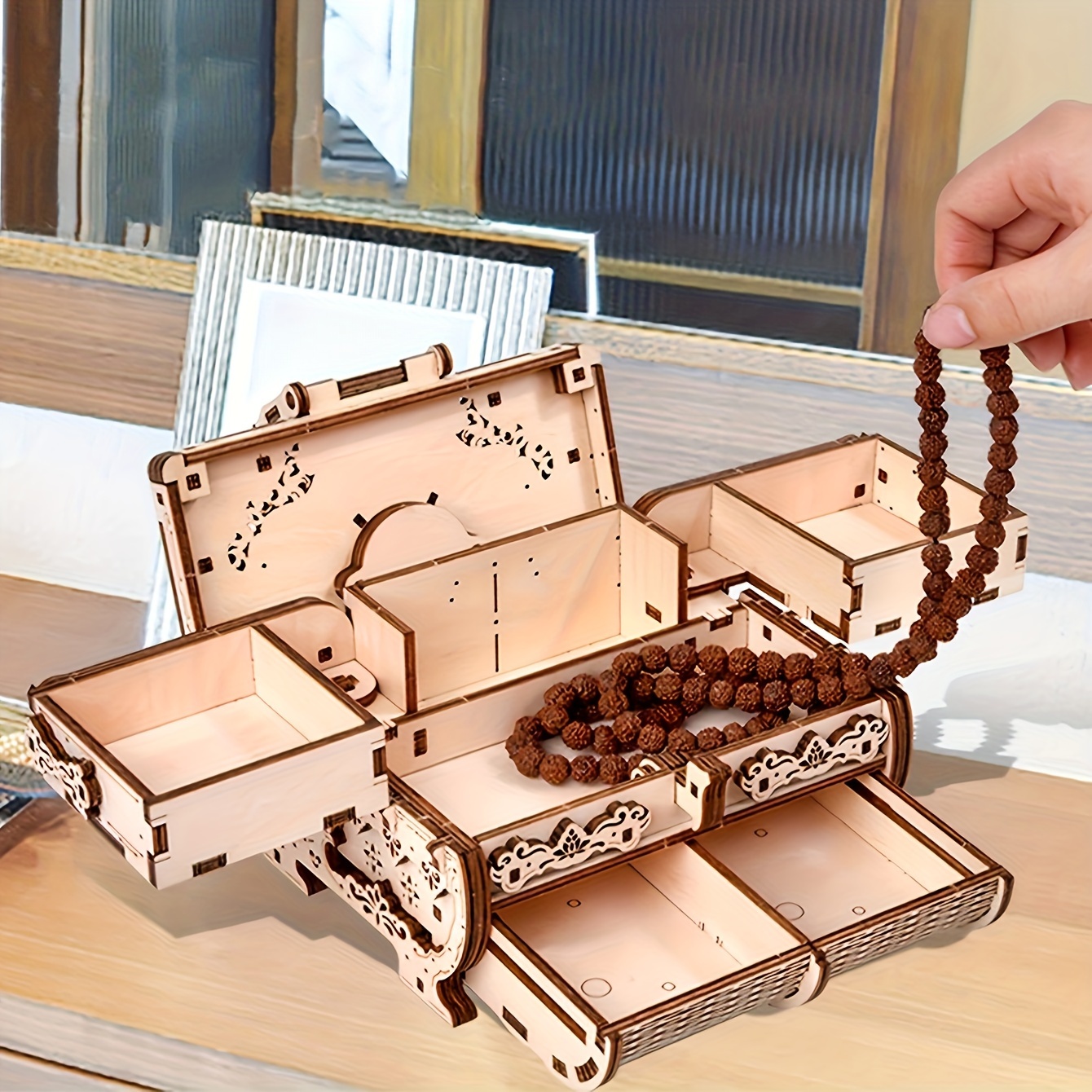 Image of 3d Wooden Puzzles For Adults Mechanical With Lock Crafts Model Kits To Build Christmas Gifts For Women