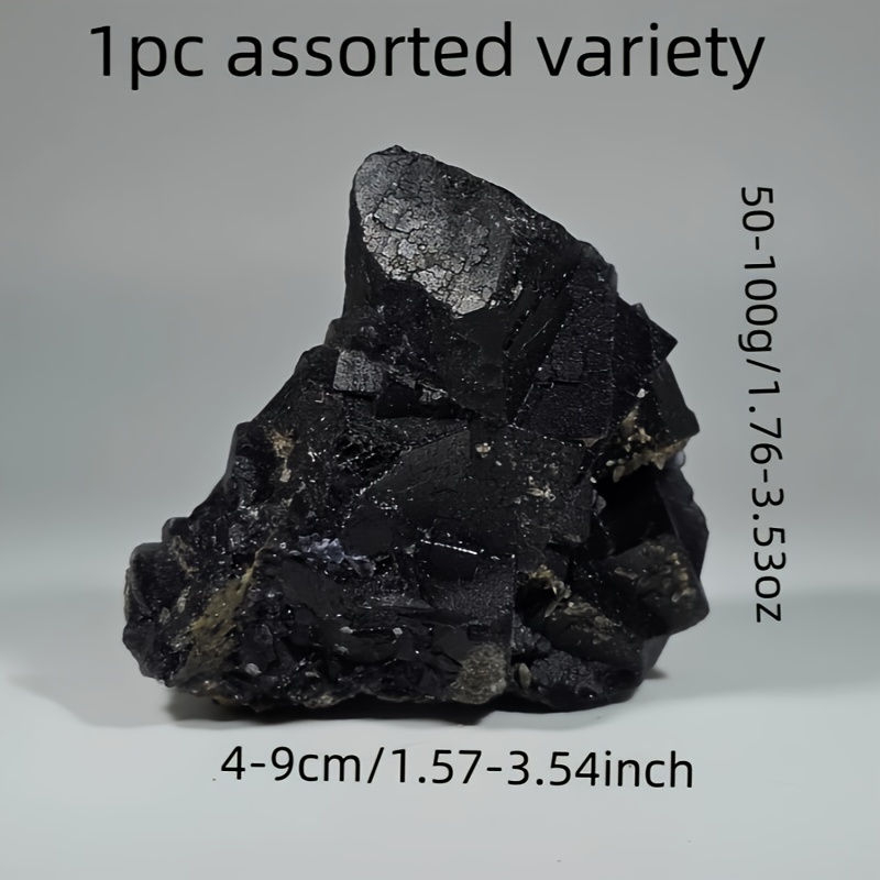 1pc uv reactive black rose fluorite cubic Temu Canada