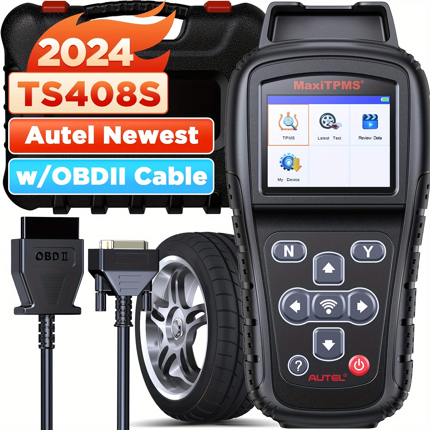 

Autel Ts408s, 2024 Tpms Relearn Tool Updated Of Ts401 Ts408, Obd Ii Programming Scanner, 99% Oem Sensor (315, 433mhz) Relearn, Activation, Tpms Reset, Read Clear , Smae As Ts501 Ts601