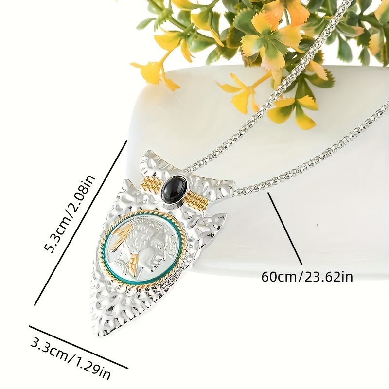 1 arrow pendant necklace punk style fashionable alloy necklace for men and women stylish accessory for casual attire details 0