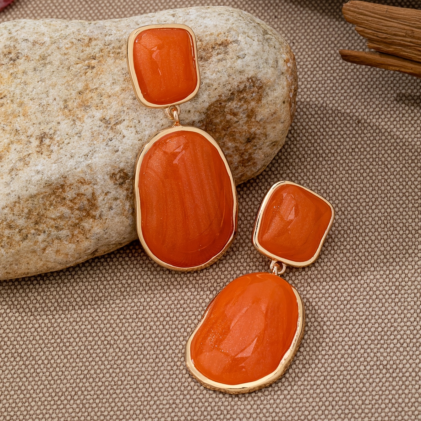 1 Pair Fashionable Individual Women's Resin Earrings
