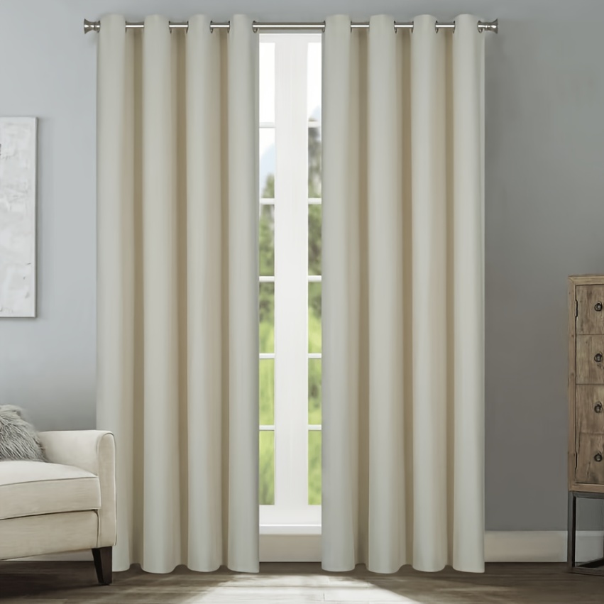 Image of 1/2pcs Doria Yarn Single-layer Curtains, Light, Thin, And Transparent With A Strong Sense Of Decoration And Good Drape, In Colors, Size 150x260cm, Suitable For Living Rooms, Bedrooms, Offices And