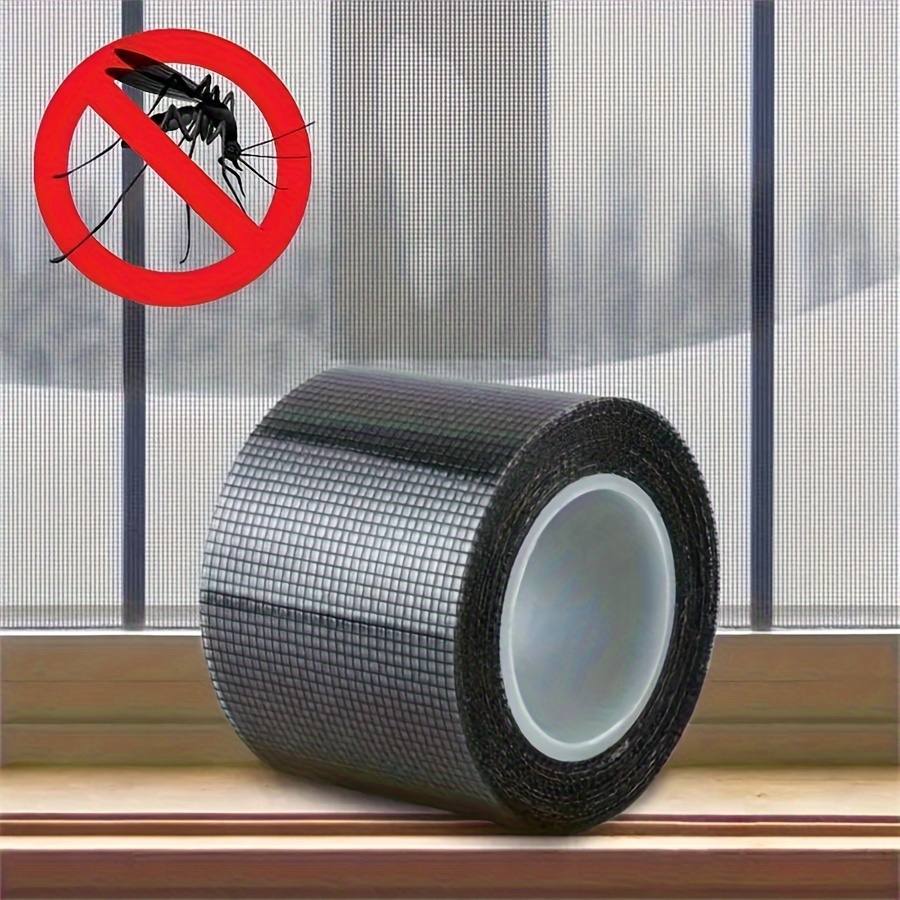 

1pc Self-adhesive Mesh Repair Tape For Windows, Doors & Mosquito Nets - 2x196 Inches, Easy Patch Hole Fix, Non-waterproof Hardware