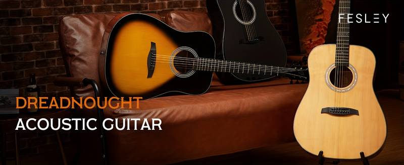Ktaxon 41-Inch Dreadnought Acoustic Guitar – Black, Right-Handed, With Gig Bag, Tuner, Strings & Picks