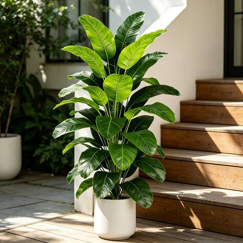 1 premium large artificial bird of paradise plant 115cm store decor garden decor indoor decor outdoor decor farmhouse decor housewarming decor front door decor ideal for graduation season weddings