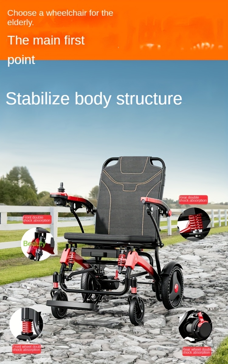 electric wheelchair mobility scooter for seniors 300 500w high power 13     lightweight and foldable 350 lbs weight capacity Product details 0