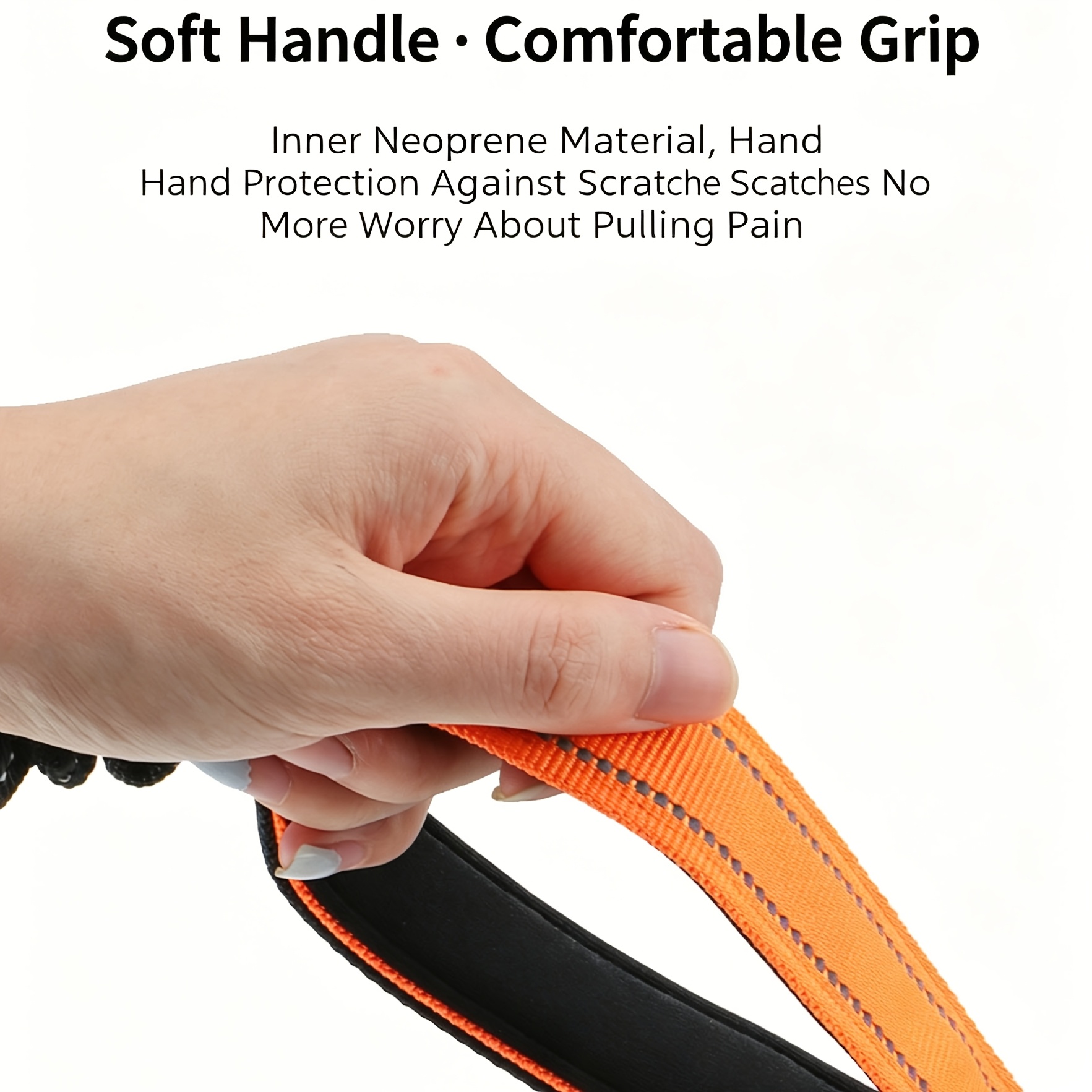 High-Elasticity Dog Leash with Sponge Handle