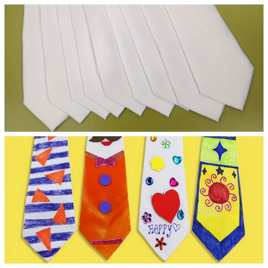 

1pc White Ties, Suitable For Graffiti Diy Tie, For Gift