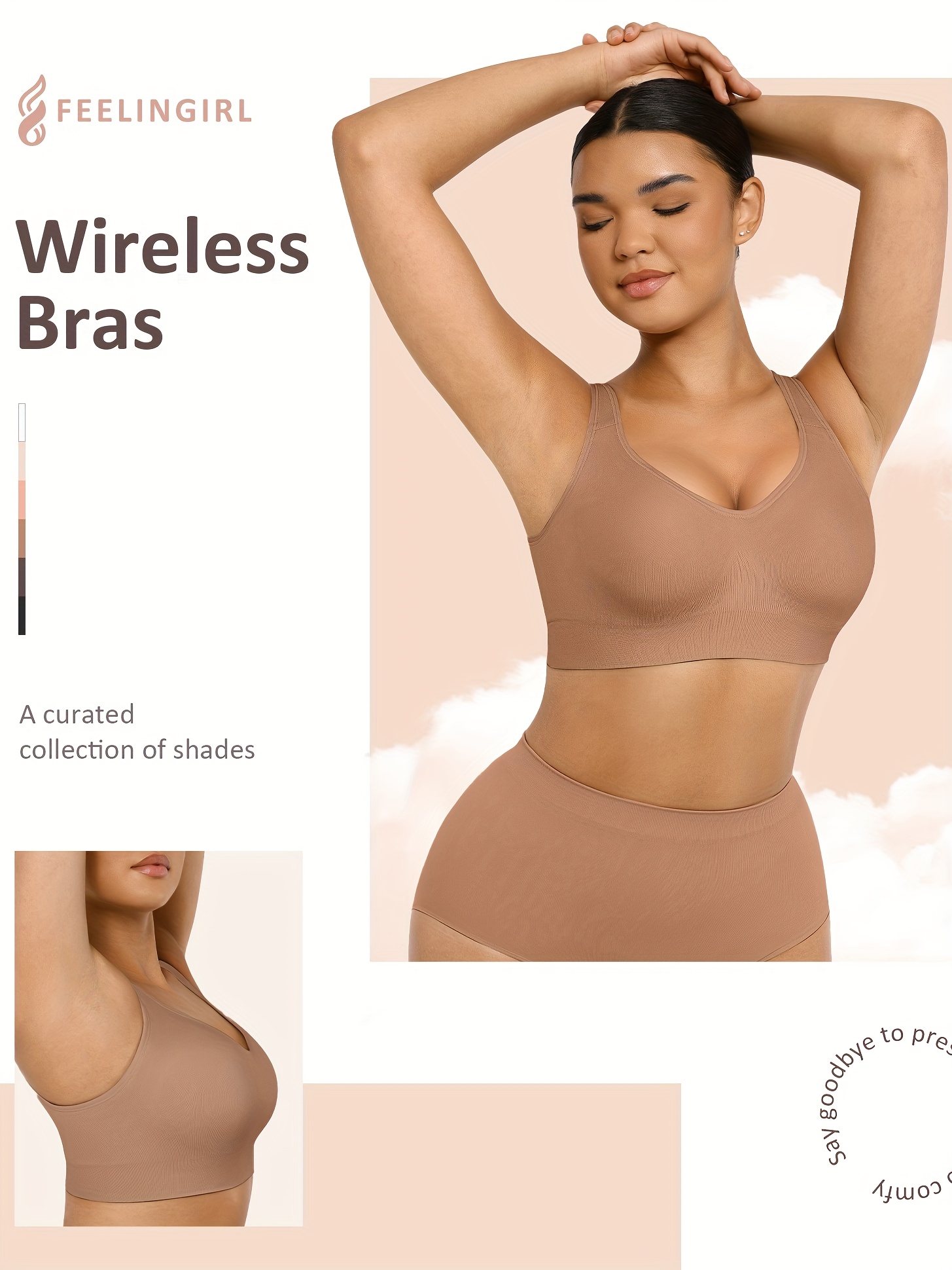 seamless bras wireless bralettes for women no wire unlined     for sleep everyday bras Product details 2
