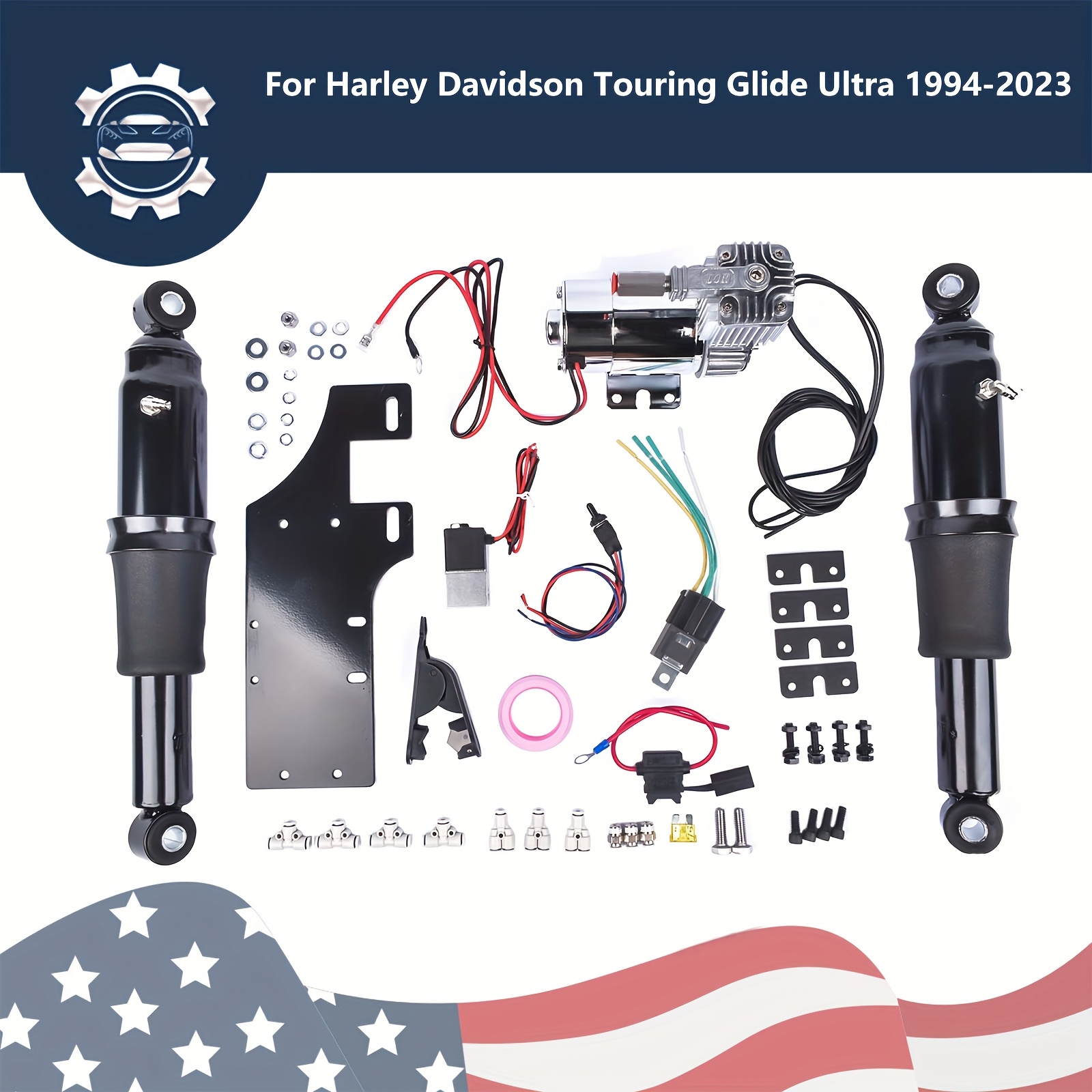 TEMU Newzq Rear Suspension Set For Harley For Touring Electra Street Glide Ultra 1994-2023