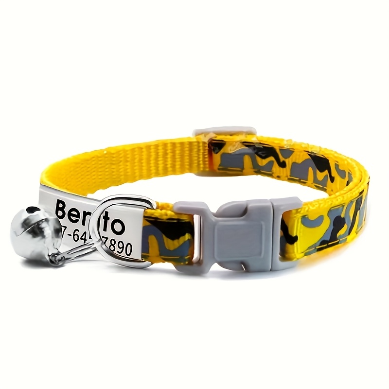 Customizable Leopard Print Dog Collar with ID Tag