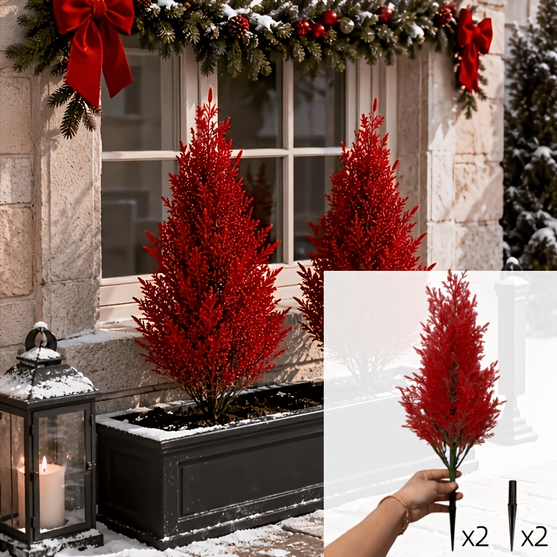 TEMU 2 pezzi Grande 20.47In Albero di simulato qualit� da terra 2 pezzi e 2 pezzi da terra Spediti 2 set Set completo, Ornamenti per piante per ,