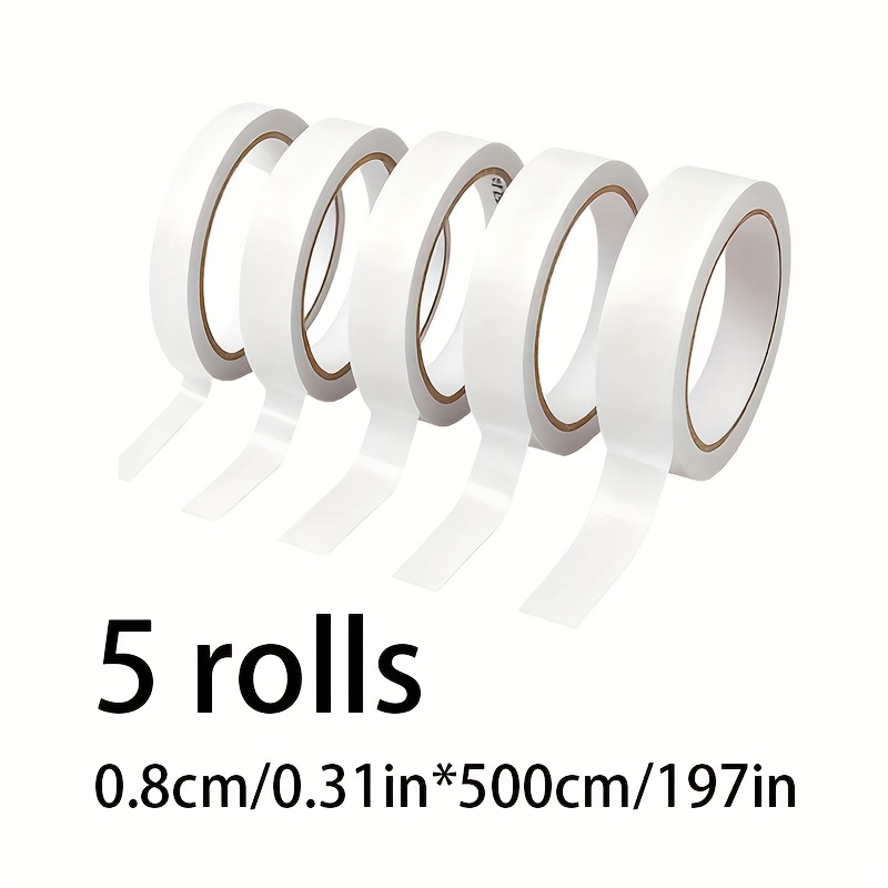 TEMU Nastro Biadesivo in 5 Rotoli - Resistente e Durevole, per Nastro da Regalo, Decorazioni di Halloween, e Natale, Allestimento di per Feste,