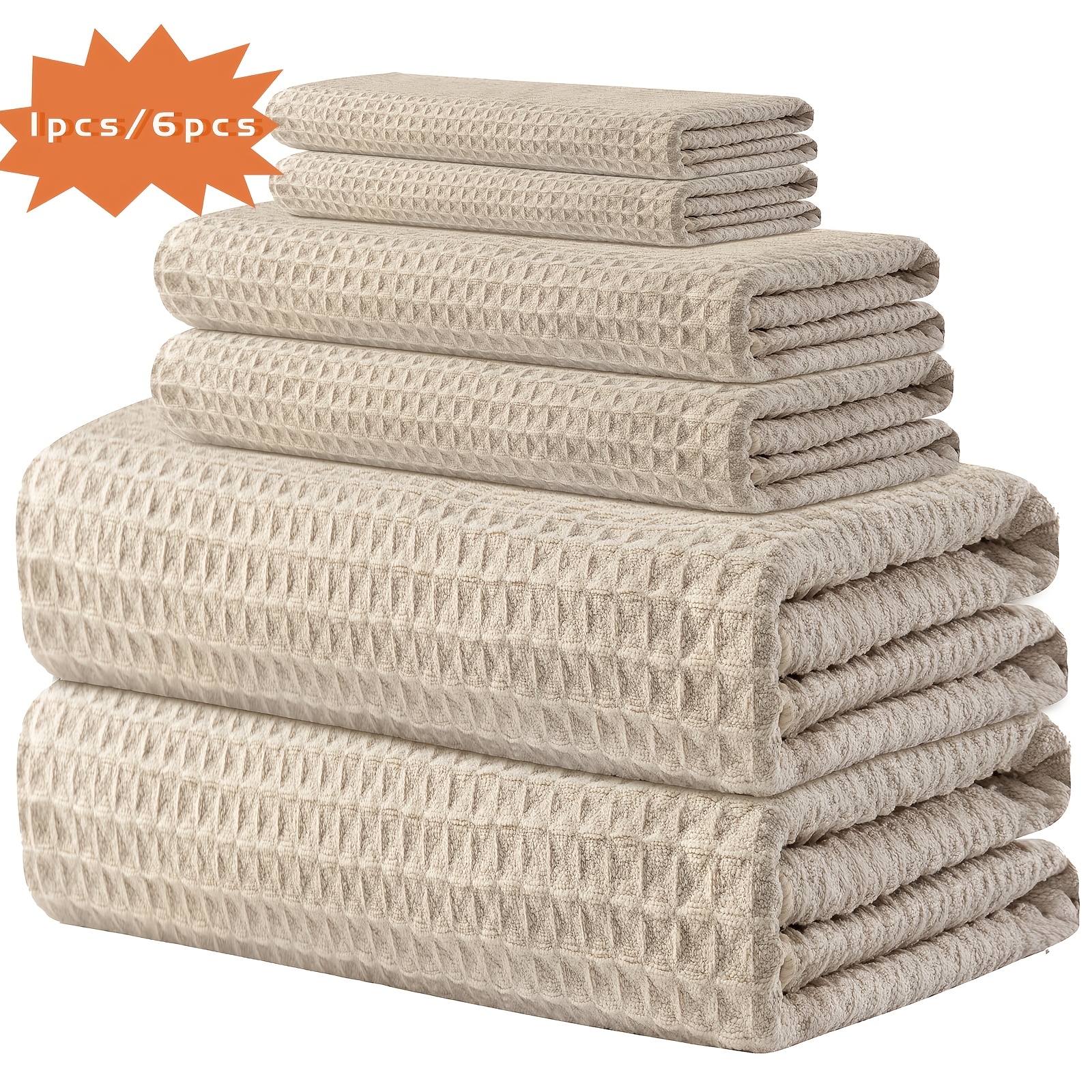 

Bath Towels Set 70 X 35 In Extra Large Bath Towels Microfiber Set Towel Set 6 Piece Oversize, Quick Dry For Family