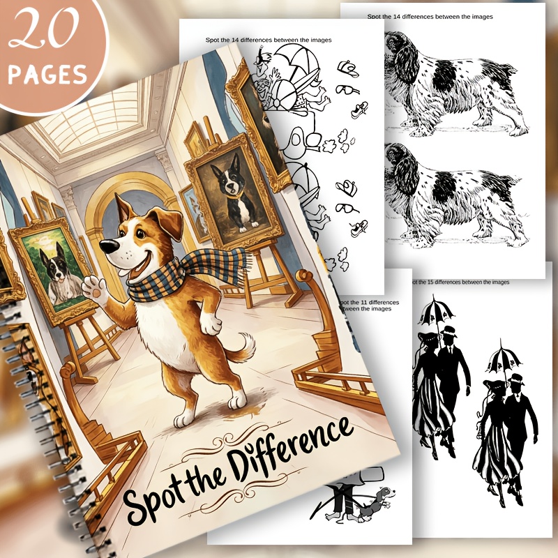 Spot The Difference Puzzle Book for Observational Challenges