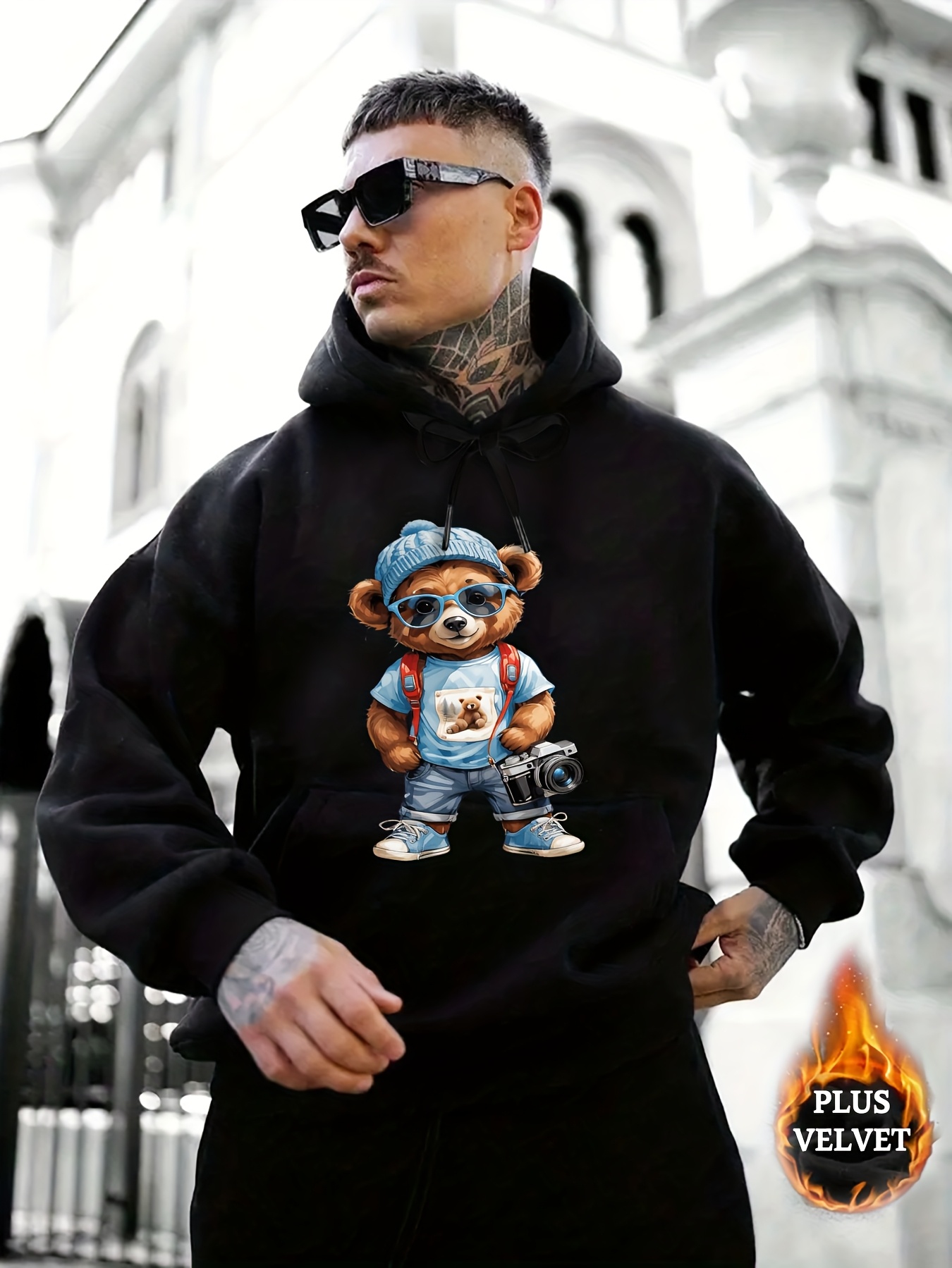 bear hoodie sold on Temu United States