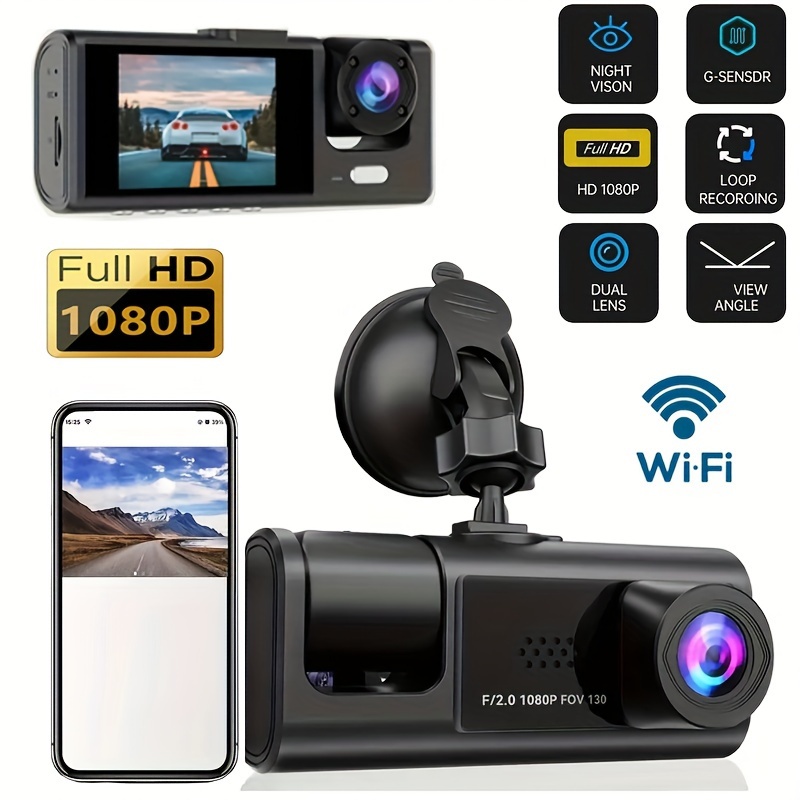 Lamto Dashcam Voiture Avant 4K avec WiFi Caméra de Voiture Dash Cam av