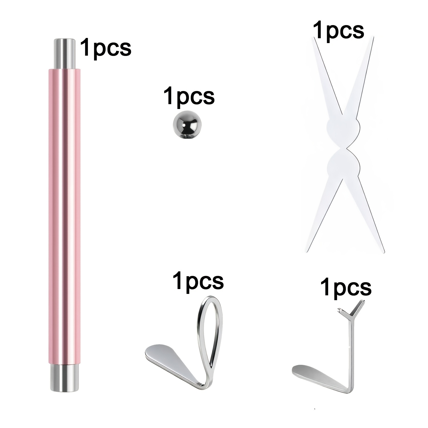 5pcs, Y-shaped Cat Eye Nail Tool Set, Eye Nail Grooming Accessories, Elegant And -shaped, Nail Styling Assistance Tool