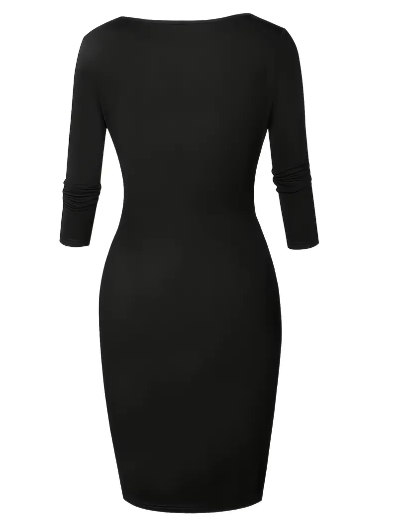 tight black club dress Women black color jazz dance bling dresses Puff sleeve low-cut tight-fitting rhinestone mesh see through bar night club dress