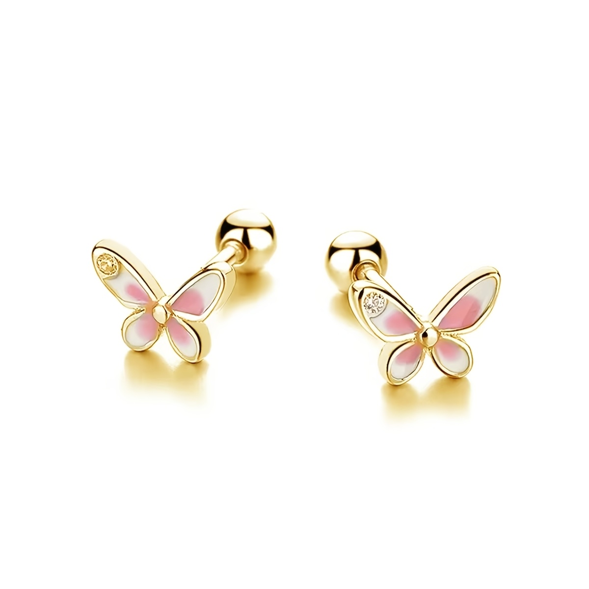 TEMU A Pair Of Korean-style Cute Zirconia Spiral Stud Earrings, Fashionable For Women, Featuring Lovely And Exquisite Jewelry As Easy Additions