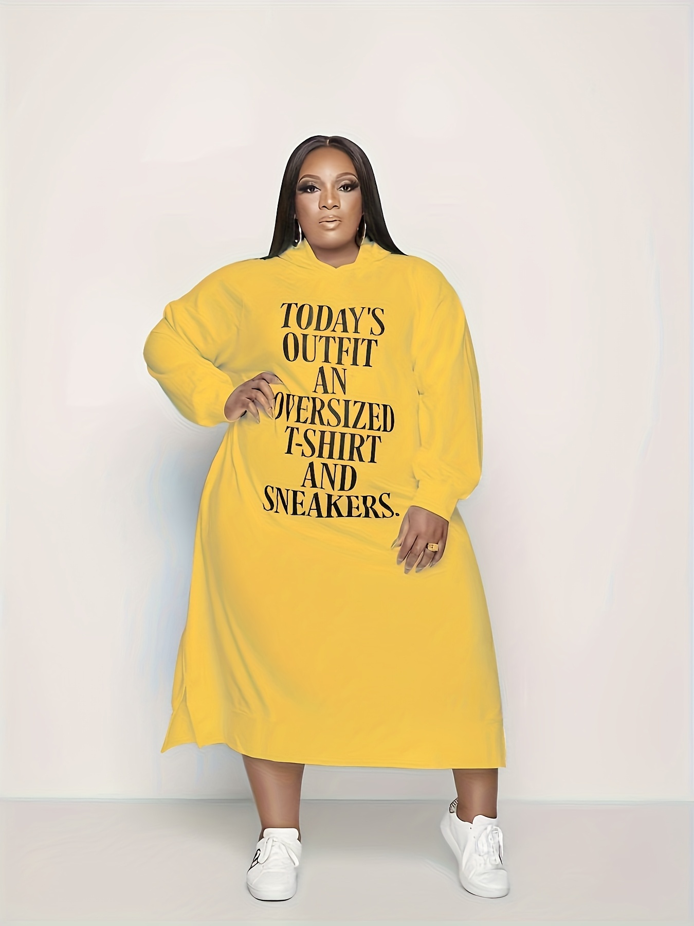 Oversized Tunic Tunic Length Sweatshirt Plus Size Plus Size