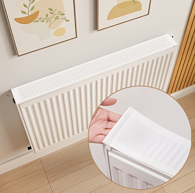 decorative white heater dust cover scratch resistant fabric 31 5 length 4 thickness easy on off for home decor details 1