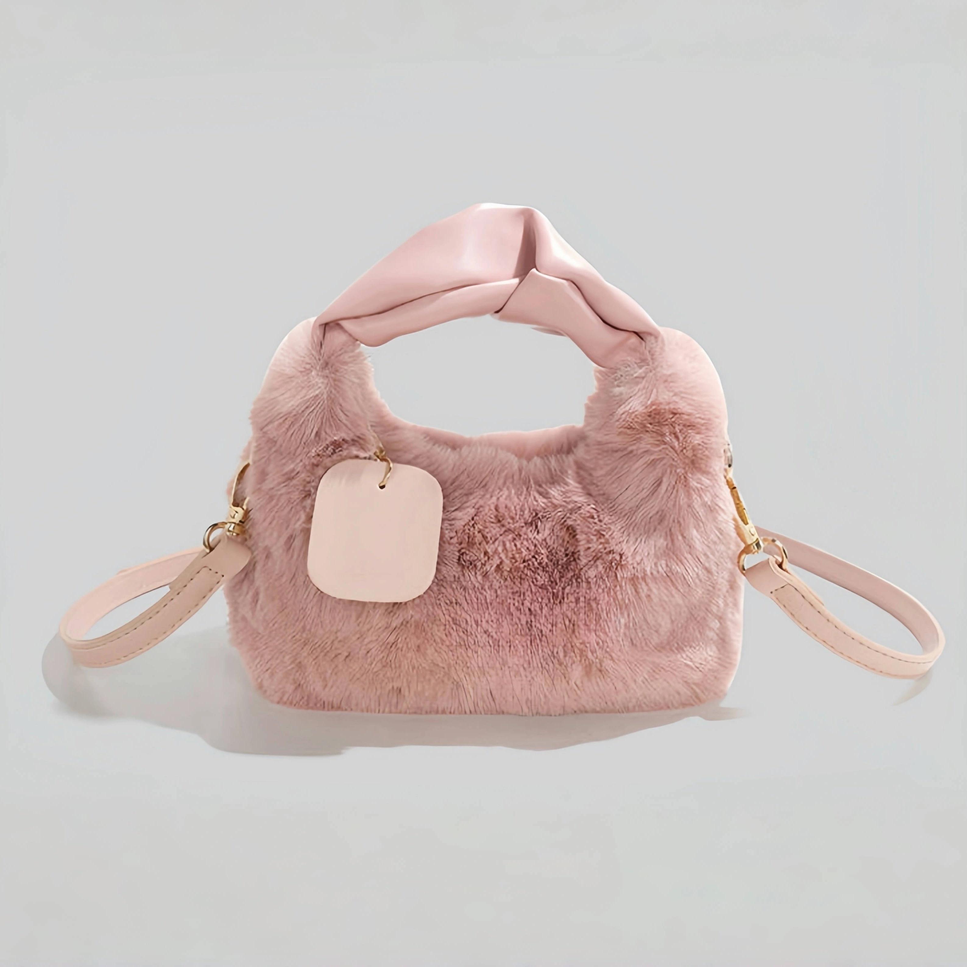 

Faux Sac à bandoulière en fourrure synthétique, Trousse de maquillage en peluche marron//rose, Sac à bandoulière pour femme, Petit sac à bandoulière , Pochette de maquillage décontractée et mignonne