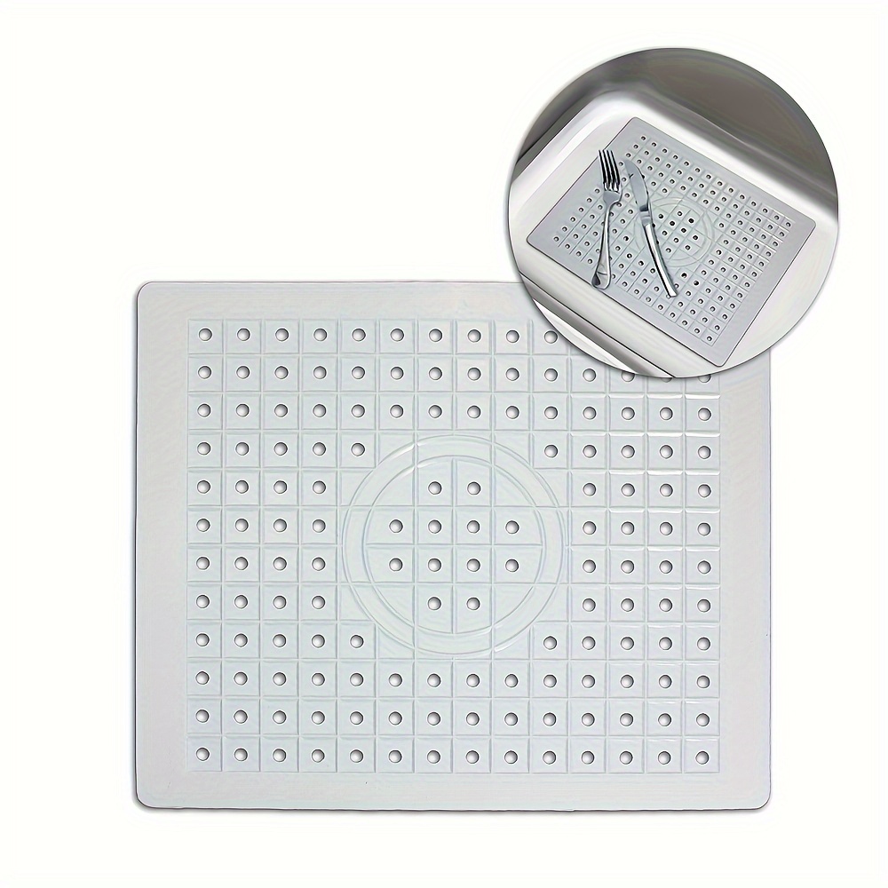 

Rubber Kitchen Drain Mat: 12.4x10.3 Inches, , Suitable For Food Contact, Protects Your Kitchen Sink