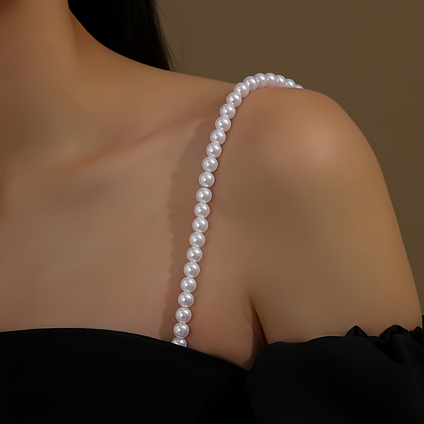 1 strand   pearl beaded party banquet gathering bra strap fashion