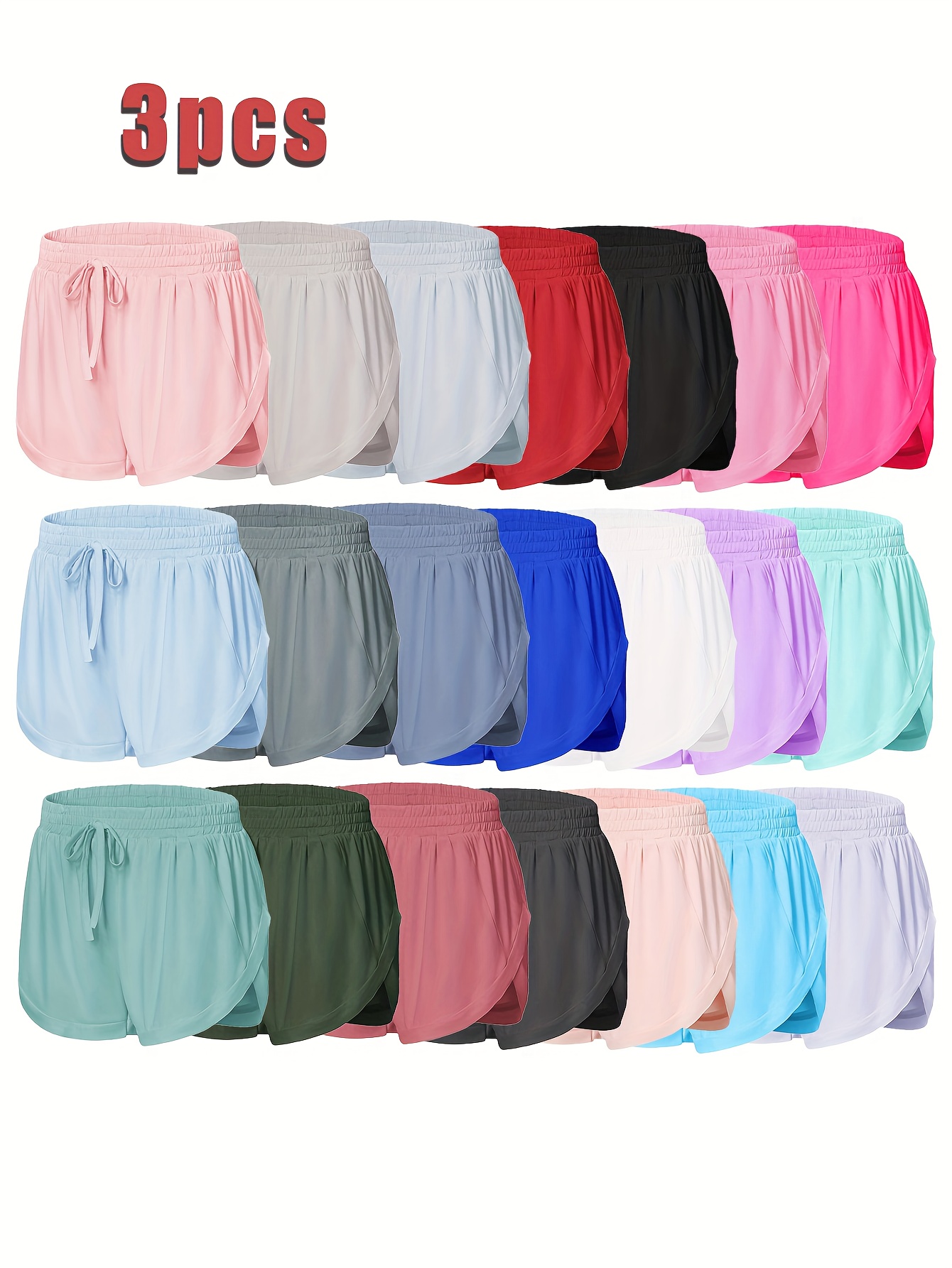 exarus girls shorts 3pcs with pockets activewear fitness drawstring design ages 6 14 years   outdoor