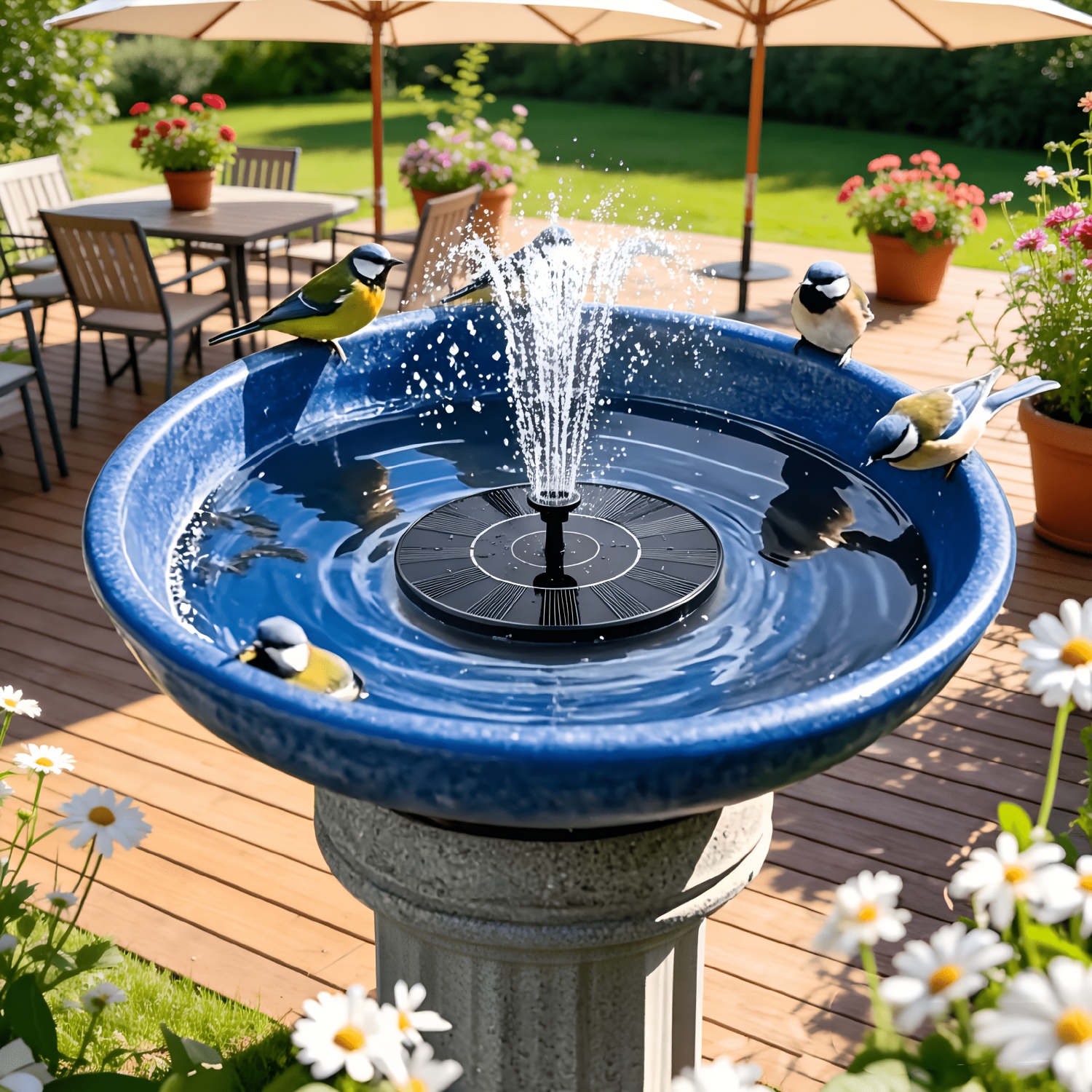 Temu – TEMU Solar Bird Bath Fountains Pump, Upgrade 2.5w Solar Fountain With 6 Nozzle, Free Standing Floating Solar Powered Water Fountain Pump For Bird
