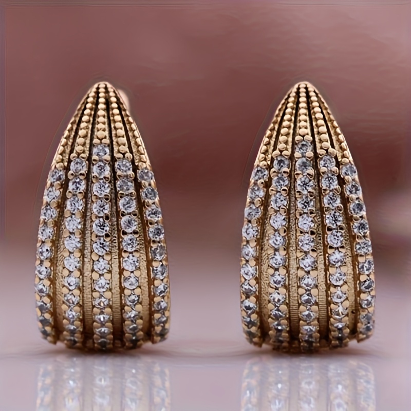 Women's Synthetic Zirconia Hoop Earrings