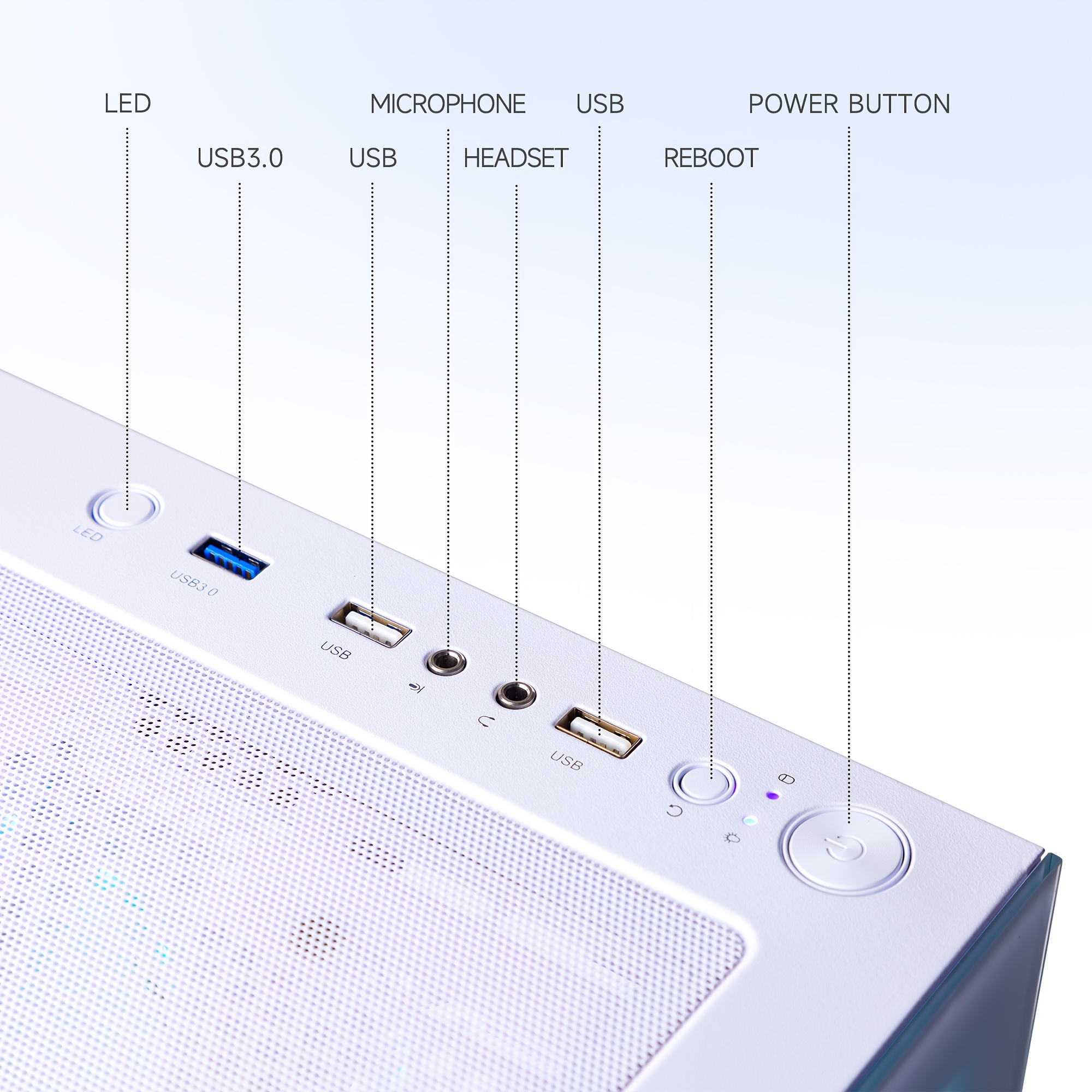 Gaming PC Desktop Computer, AMD Ryzen 5 5500 4.2 GHz