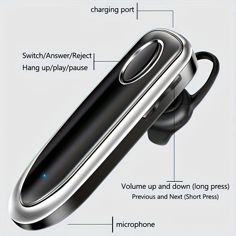 

Wireless Earpiece For Cell Phone With Mic Wireless In Ear Earbud Headphones Car Headset With 50 Hours Noise Canceling Hands Free Calling Compatible Driving