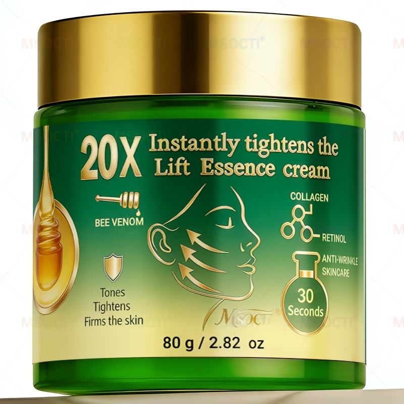 Image of 20x Instantly Tightens Face Cream, With Including Retinol, Collagen, Wrinkles, Locks Water For 72 Hours, Skincare, Tones, The Skin, For A More And . 80g/2.82oz, For Types