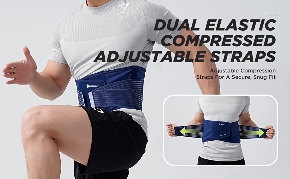 MIKE SPORT Back Brace for Lower Back Waist Support Strap for Men & Women, Soft Breathable Mesh Fabric Lumbar Support, Sizes S to M, Halloween, St. Patrick's Day, Christmas, Thanksgiving, Father's Day, Mother's Day, surprise gifts, Back Support Plus