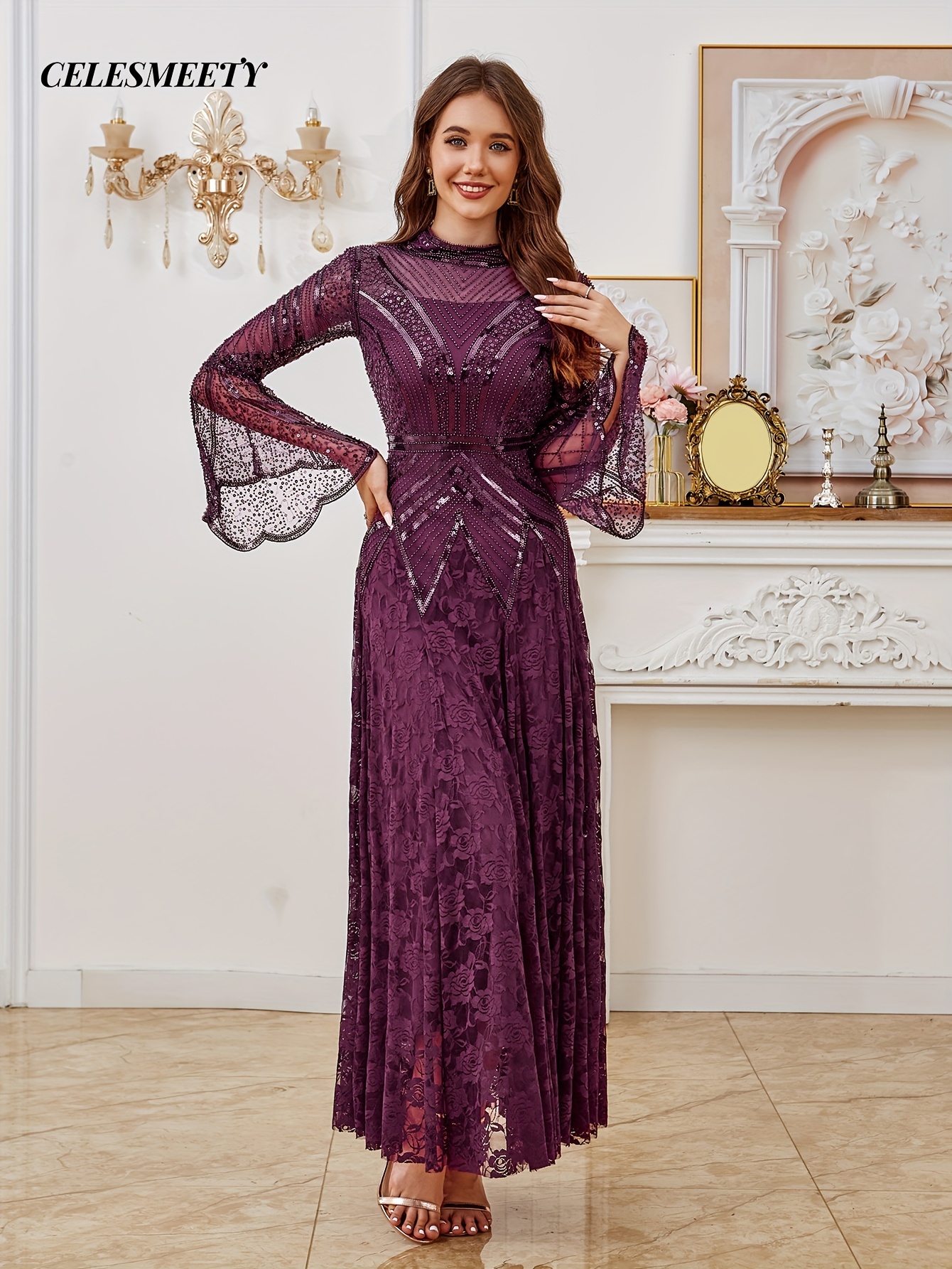 purple dress for christmas Purple Twirly Velvet Dress with Silver Stars, fancy dress, New Years dress, Christmas, kids, toddler, twirl, velvet, comfortable, soft